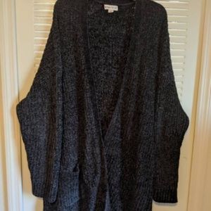 Ava & Viv Women's Cardigan Sweater, Black 3X
